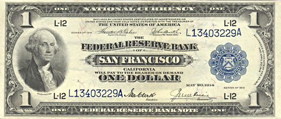 1918 $1.00 San Francisco.  AU.