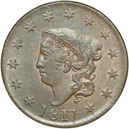 1817 N-14 NGC MS-64 BN.