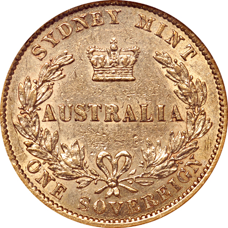 Australia: 1870 sovereign NGC XF-45