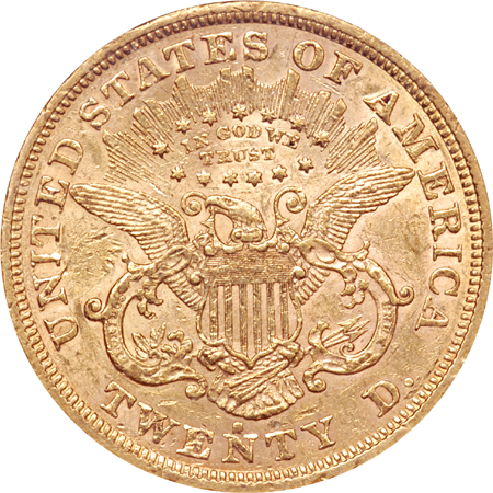 1872-S NGC AU-58.