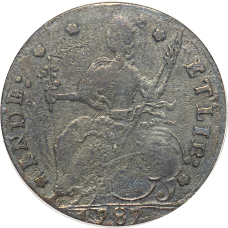 1787 Connecticut "DB Left" PCGS VF-25.