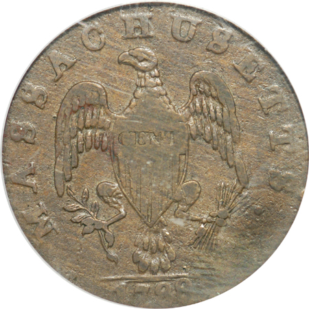 1788 Massachusetts Cent PCGS VF-25.