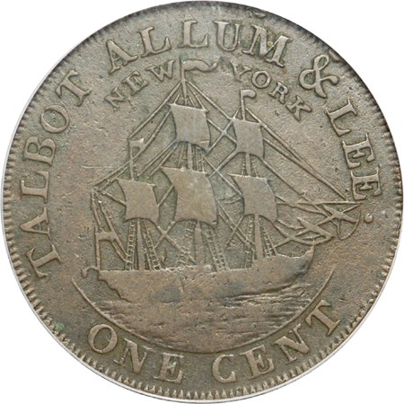 1794 Talbot, Allum and Lee Cent, With New York  PCGS F-15.