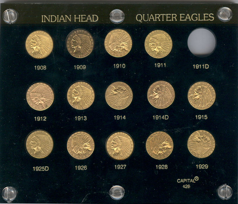 Set of Indian Head Quarter Eagles.