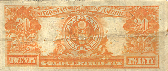 1922 $20.00 Star.  F.