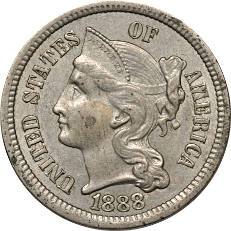 Four Three-Cent Nickels.