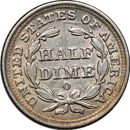 Six Seated Half Dimes.