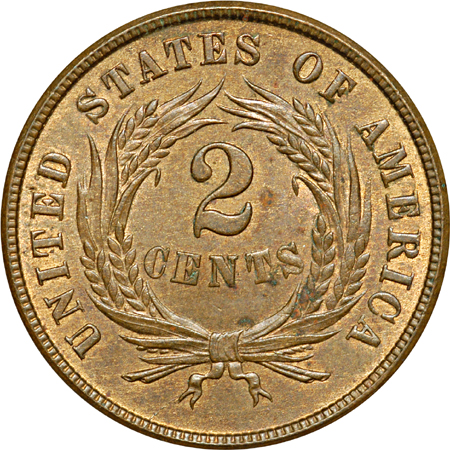 Four Two-Cent Pieces.