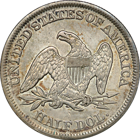 Four Seated Half Dollars.