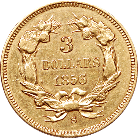 1856-S Small Mintmark AU-55.