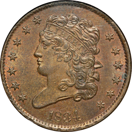 1834 C-1 NGC MS-64 BN.