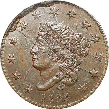 1823 Private Restrike PCGS MS-66 BN.