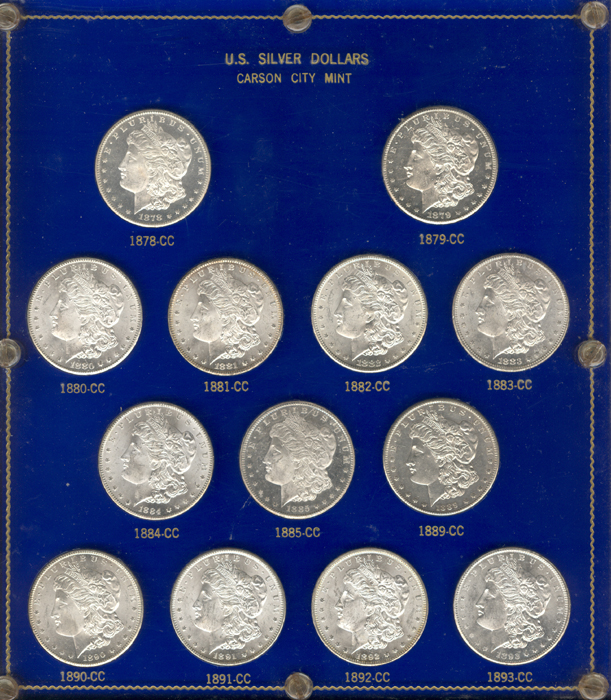 Carson City Morgan Silver Dollar Set.