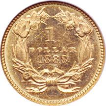 1888 NGC MS-63.