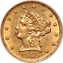 1905 ANACS MS-61.