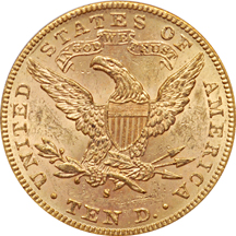 Six Coronet Eagles.  PCGS MS-61 OGH.