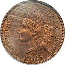 1885 PCGS PF-63RB.