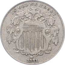 1871 PCGS VF-30.