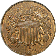 1868 PCGS MS-64BN.