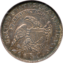 1835 Large Date, LG 5C LM-1. NGC AU-55 Jules Reiver Collection.