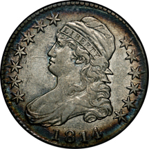 1814 O-104a NGC XF-40, 1827 O-110 R4 PCGS AU-50, and 1831 O-105 NGC AU-58.