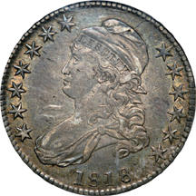 1818 O-107 NGC AU-53.