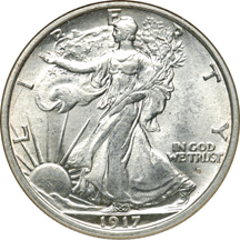 1917-D Obverse. ANACS MS-63.