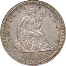 1855 Arrows. NGC AU-55.