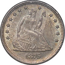 1875 NGC AU-58.