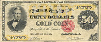 1882 $50.00.  F.