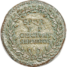 Sestertius of the Roman Emperor Caligula.