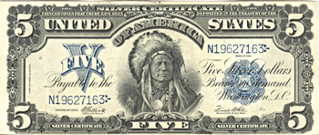 1899 $5.00.  XF.