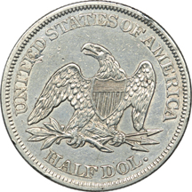 Five Seated Half Dollars.