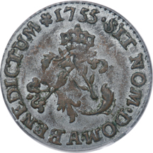 1755-A (Paris Mint) Sous Marques, Breen 411, R-2. PCGS AU-58.