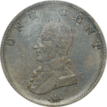 Undated (1815 - 1820 Period) Washington Double Head Cent, Baker-6, Breen-9, R-1. PCGS XF-40.