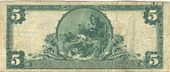 1902 $5.00. Staunton, IL Charter# 10777 Blue Seal. F.