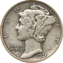 1921-D ANACS VF-30.