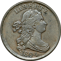 Three 1804 Half Cents.