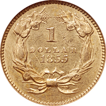 1855 NGC MS-60.