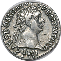 Denarius of Roman Emperor Domitian.