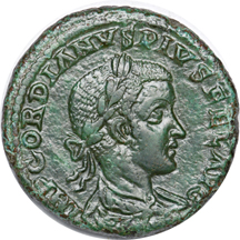 Sestertius of Roman Emperor Gordian III.