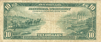 1915 $10.00 Chicago.  F.