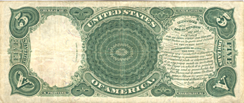 1907 $5.00 Star.  VF.