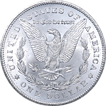 Roll of 1878-CC Uncirculated Morgan Silver Dollars.