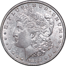 Thirty-Eight 1898-O Morgan Dollars.