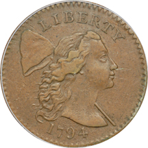 1794 Head of 1794. PCGS AU-53.