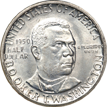 1950 Booker T. Washington P, D, and S Set. NGC MS-66.