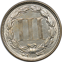 Ten Three-Cent Nickels.