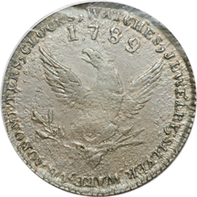 1789 Mott Token, Thick Plain Edge PCGS MS-62 BN.