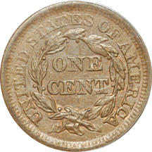 1857 Large Date. PCGS MS-62 BN OGH.